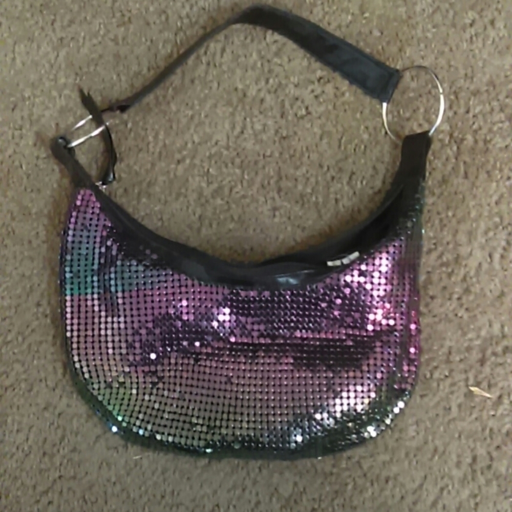 Reversible Sequin Fabric Purse